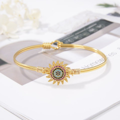 BA1034 18k Gold Plated Diamond  Star Moon Heart Bracelet For Women