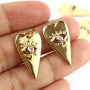 CZ8093 Dainty Mini Small Clear CZ Evil Evileye Eye Heart Charm,Tiny Minimal Zircon Cubic Zirconia Eye Heart Charm Pendant