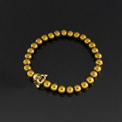 BRU0762 Gold Plated Hematite Beads Beaded Laughing Buddha Bracelet for men women BRU0762 Gold Plated Hematite Beads Beaded Laughing Buddha Bracelet for men women
