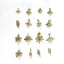 CZ8502 Small Little Tiny Gold CZ Micro Paved North Star Charm Pendants for Bracelet Earring Jewelry making