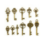 JS1298 Tiny Antique bronze key charms pendants,Jewelry DIY Supplies