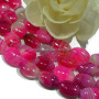 AB0192 Natural peach pink stripe agate oval beads