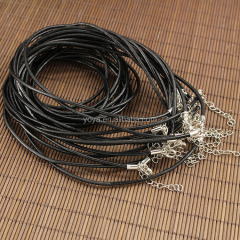 BC1130 Wholesale fashion DIY black leather necklace chains