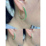 EC1800 2022 Chic 18k Gold Plated Rainbow Zircon Cubic Zirconia CZ Micro Pave Hoops Earring for Women