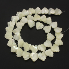 SP4140 Fashion white mother of pearl leaf beads,MOP shell beads
