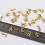 JS1502 High Quality Small Thin Mini 18k Gold Plated Small Alphabet Initial letter charm pendant