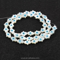 SP4117 Hot fashion New Blue Eye Hamsa Hand beads,MOP shell evileye Hamsa Hand beads