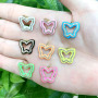 CZ8447 New Micro Pave CZ Enamel Rainbow Multicolor Butterfly Charm Pendants