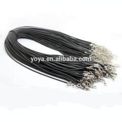 BC0302 Fashion black round rubber necklace cord