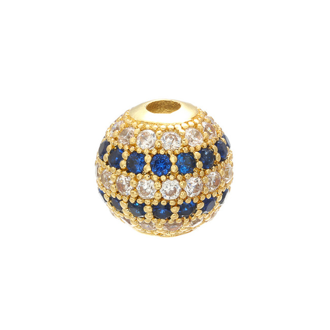 CZ7995 black and Clear cz inlay copper cz micro pave beads,CZ Micro Pave Ball Bead, Gunmetal Cubic Zirconia Ball Bead