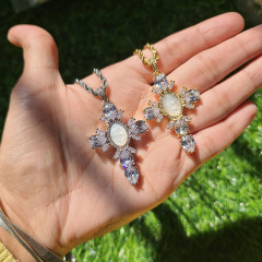 NZ1335 Cubic Zirconia CZ Micro Pave Virgin Mary Cross necklace, Diamond Cross Religious Stainless Steel Rope Chain Necklace, NZ1335 Cubic Zirconia CZ Micro Pave Virgin Mary Cross necklace, Diamond Cross Religious Stainless Steel Rope Chain Necklace,