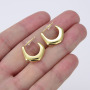 Wholesale Fashion 18K Gold Plated Brass Ear Jewelry Hoop Studs Simple Earring