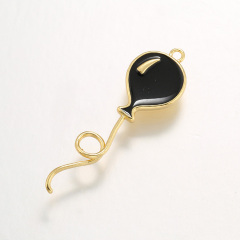 JS1570 Gold Plated brass metal multi colored enamel balloon charms Pendant