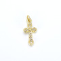 CZ8328 Wholesale tiny mini cz micro pave diamond cross pendant charm,cubic zirconia Christian religion pendant findings