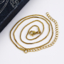 NS1083 High quality Jewelry Gold Plated Stainless Steel Box Chain Necklace
