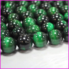 TE3003 green tiger eye stone,dyed green tigereye beads