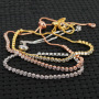 BC1185 Dainty  Diamond Zircon Cubic Zirconia Chain Bracelet,Diamond CZ Adjustable Bracelets Dainty Tennis Bracelet