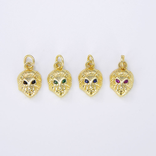 CZ8303 Dainty Tiny Mini Small CZ Diamond Leo Leopard Sea Horse  Owl Fox Animal Charm Pendants