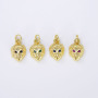 CZ8303 Dainty Tiny Mini Small CZ Diamond Leo Leopard Sea Horse  Owl Fox Animal Charm Pendants