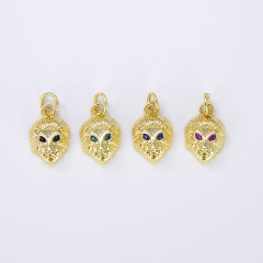 CZ8303 Dainty Tiny Mini Small CZ Diamond Leo Leopard Sea Horse Owl Fox Animal Charm Pendants CZ8303 Dainty Tiny Mini Small CZ Diamond Leo Leopard Sea Horse Owl Fox Animal Charm Pendants