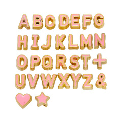 JF8726 18K Gold Plated Rainbow Colorful Enamel Brass Metal Alphabet Initial Letter Heart Star Spacer Beads for Jewelry Making