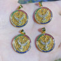 CZ8460 18k Gold Plated Zircon CZ Crystal Paved Butterfly Eagle Bear Angel Wing Disc Round Circle Pendants