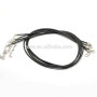 BC0302 Fashion black round rubber necklace cord