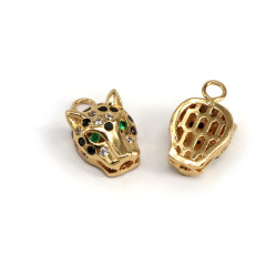 CZ7532 Mini CZ Micro Pave Leopard Head Charm,Dainty Diamond Cubic Zirconia Leopard Head Charm Pendant CZ7532 Mini CZ Micro Pave Leopard Head Charm,Dainty Diamond Cubic Zirconia Leopard Head Charm Pendant
