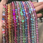 SB6367 12MM Rainbow Matte Flashy Manmade Glowing Synthetic Moonstone Shiny Matte Stone Round Beads