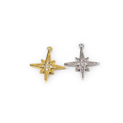 CZ7984 Chic White CZ Micro pave Heart Starburst Crescent Eye Triangle Pendants