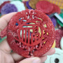 JF7004 New arrival vintage natural jade large carved Chinese style pendant