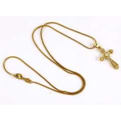NZ1100 Chic Diamond the Christian Religion Jewelry Cubic Zirconia CZ Micro Pave Cross Pendant Chain Necklace