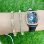 BC2035 Fashion 18K Gold Plated Brass Bracelet Zircon CZ Micro Pave Belt Buckle Link Chain Hand Cuff Chain Bangle Bracelets