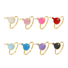 RA1044 Enamel Rainbow Colored Brass Metal Balloon Rings for Ladies RA1044 Enamel Rainbow Colored Brass Metal Balloon Rings for Ladies