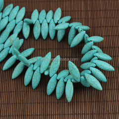 TB0395 Wholesale gemstone turquoise marquise beads,top drilled turquoise eye beads