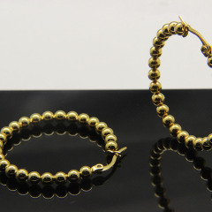 ES1073 Fashion jewelry stainless steel earring for women , gold stainless steel hoop ladies earring