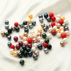 SP4189 Half drilled shell pearls ,half drill hole round shell pearl beads