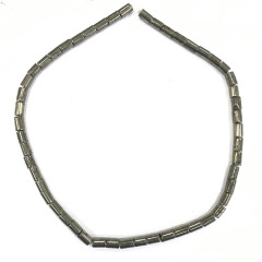 PB1100 Wholesale pyrite column beads,pyrite gemstone tube beads