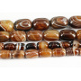 AB0181 Natural coffee stripe agate drum beads,barrel shaped brown striped agate beads