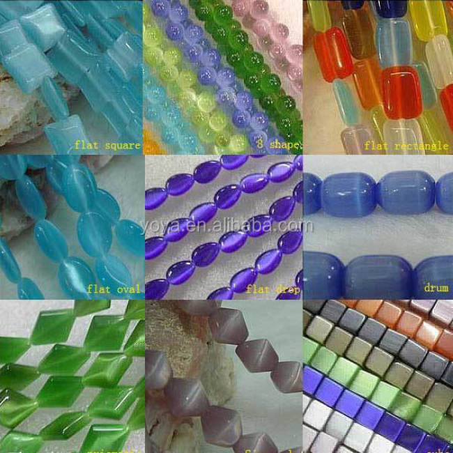 CE1005 Green Cat's Eye Stone Beads
