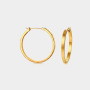 ES1076 Fashion High Quality Thick Gold Plated Stainless Steel Hoop Earrings for Women Ladies