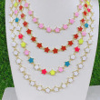 #4 star necklace /white