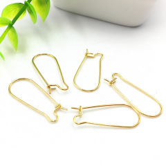 S1069 Earring Findings Gold Plated Stainless Steel U shape Earring Hook with Ball ,Gold Earwires
