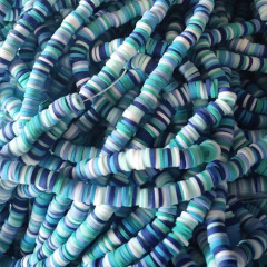 CC1855 Wholesale Multicolor Soft African Polymer Clay Vinyl Heishi Beads,Mixed Colour Polymer Clay Disc Spacer Beads