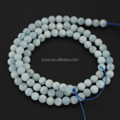 SB6271 Wholesale 4mm Natural Aquamarine Round Beads