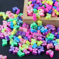 CC1883 100pcs/bag Clay Jewelry Supplies Rainbow Polymer Clay Star Smiley Heart Fruit Initial Spacer Beads for DIY jewelry making