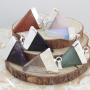 JF6616 Wholesale silver gold plated natural quartz triangle gemstone pendant