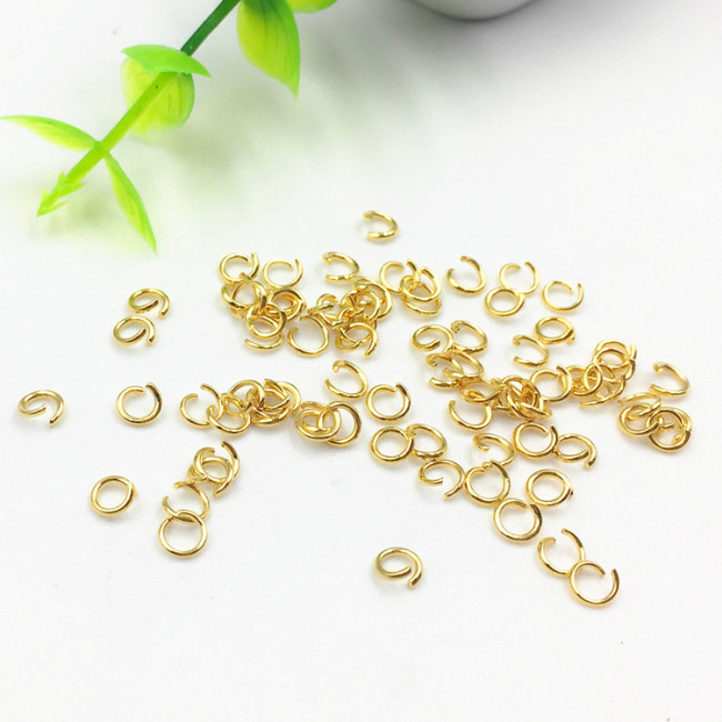 S1159 High Quality 18K Gold Plated Stainless steel Open Jump Rings