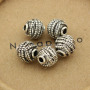 JS1241 Unique Antique silver spacer ball beads,unique metal beads,men's bracelet metal supplies