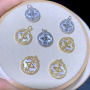 CZ8121Dainty White Shell cz micro pave Disc charm Pendants, Zircon Paved Star Crescent Heart, Cross ,Smile,Girls Mary Charms